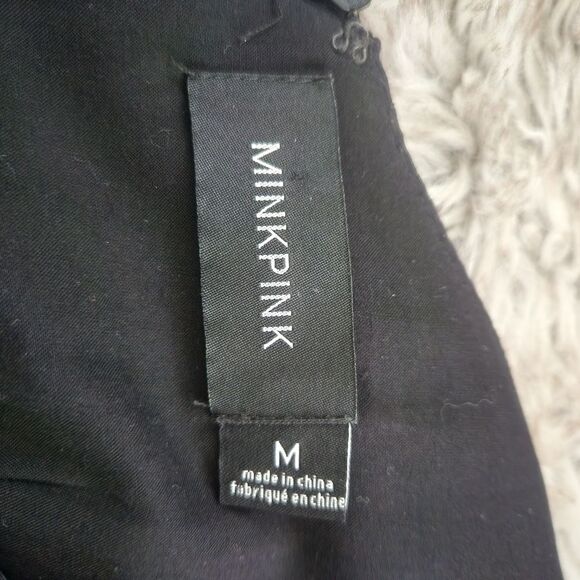 MINKPINK Revolve Corded Spaghetti Strap Wide Leg Jumpsuit Black‎ Size Medium - Picture 9 of 13